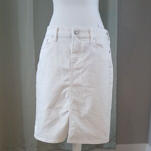 GAP White Jean Pencil Skirt Size 10